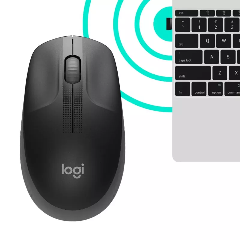 LOGITECH M190 Pilno dydžio belaidė pelė Charcoal