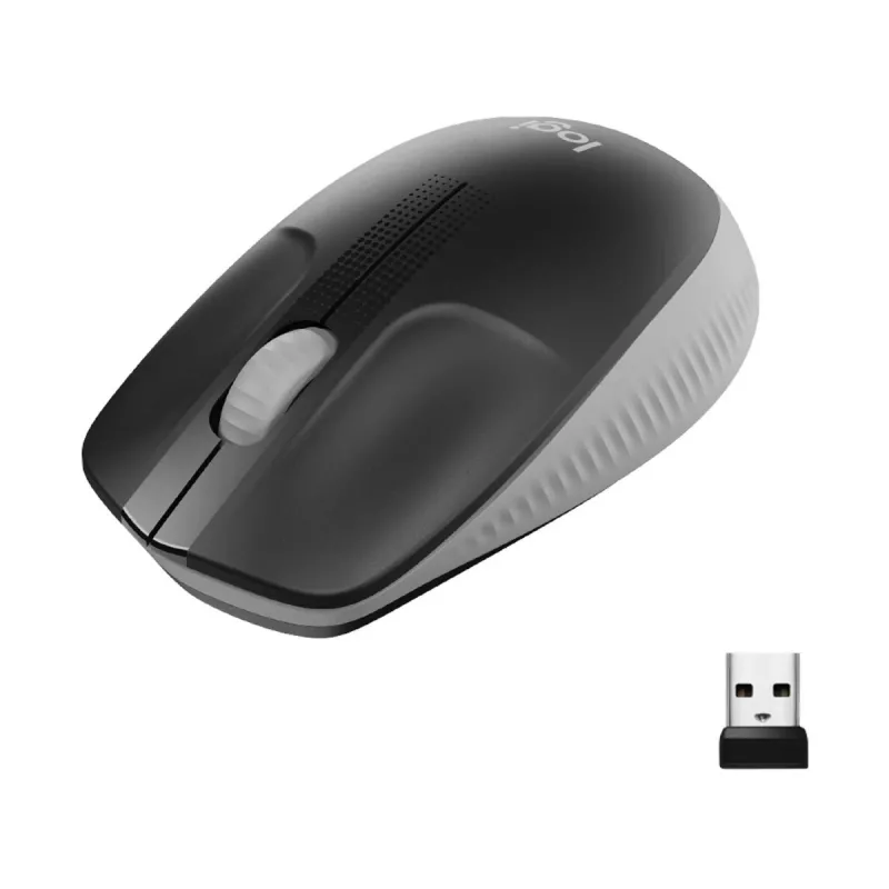 LOGITECH M190 pilno dydžio belaidė pelė, vidutinė pilka