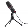 Trust GXT 212 Black, Red stalinis USB mikrofonas ant trikojo