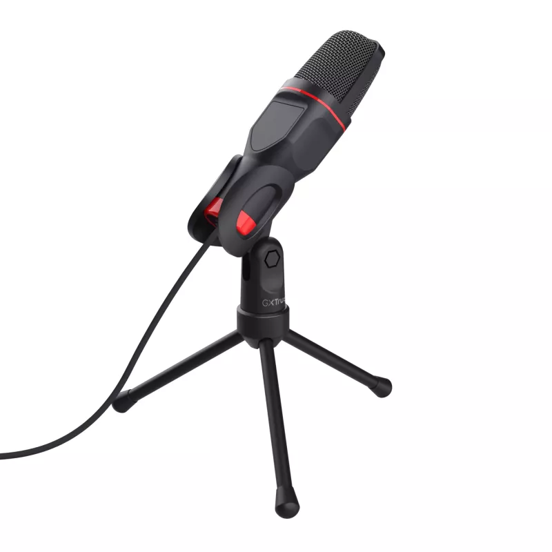 Trust GXT 212 Black, Red stalinis USB mikrofonas ant trikojo