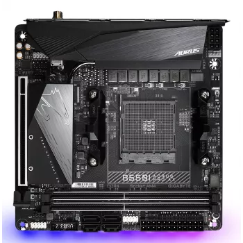 Pagrindinė plokštė GIGABYTE B550I AORUS PRO AX, B550, AM4, Mini-ITX
