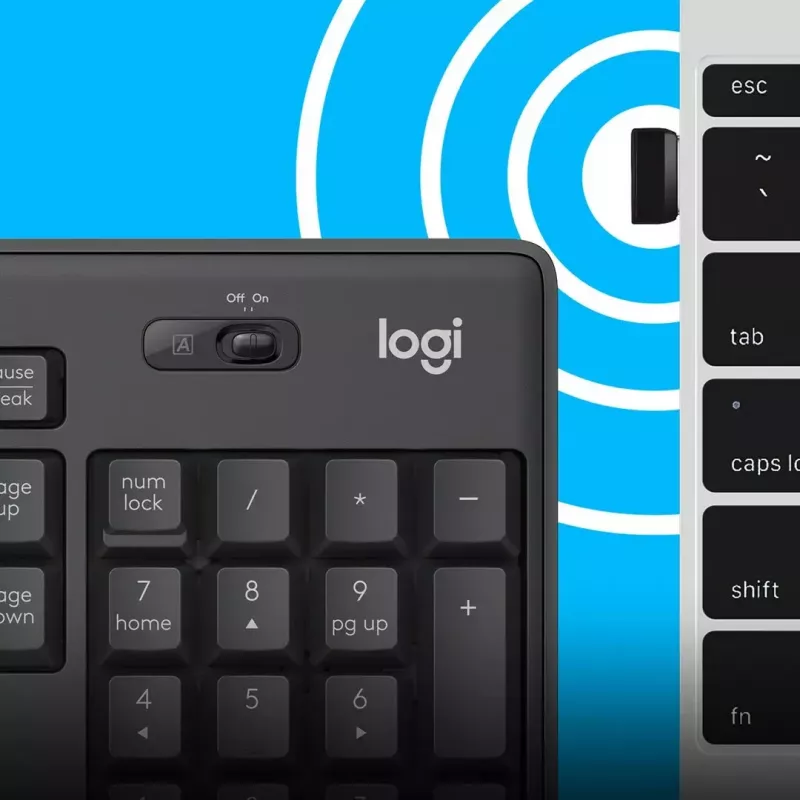 Logitech MK295 tylus belaidis rinkinys klaviatūra ir pelė RF belaidis QWERTY US International juoda