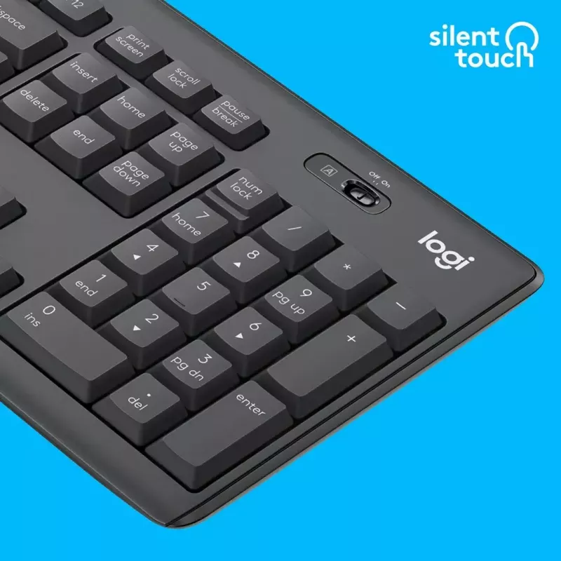 Logitech MK295 tylus belaidis rinkinys klaviatūra ir pelė RF belaidis QWERTY US International juoda