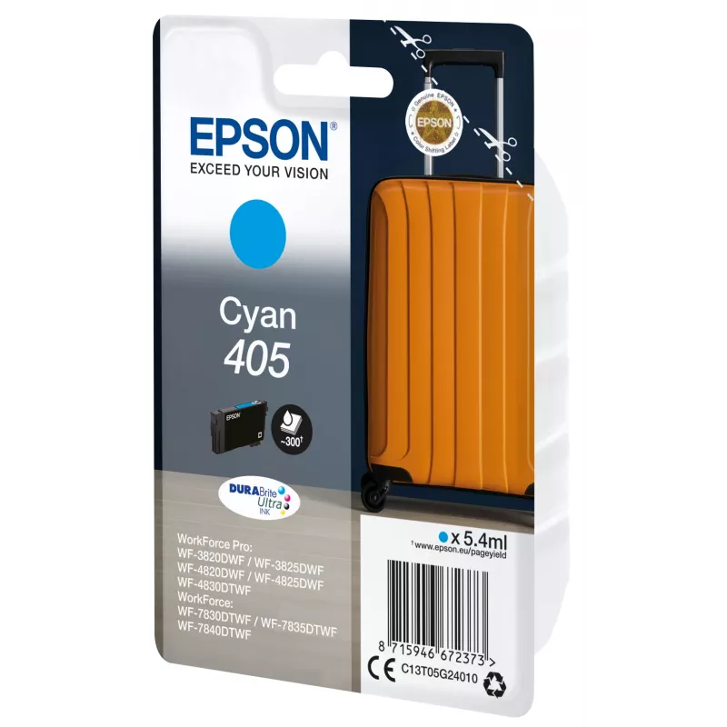 Epson Cyan 405 DURABrite Ultra rašalo kasetė 1 vnt. Originali standartinė talpa