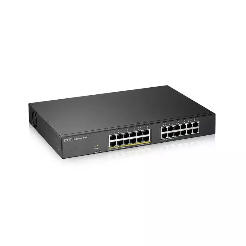 Zyxel GS1900-24EP valdomas L2 Gigabit Ethernet jungiklis su PoE, 24 prievadai, juodas