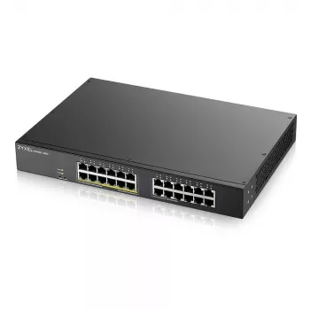 Zyxel GS1900-24EP valdomas L2 Gigabit Ethernet jungiklis su PoE, 24 prievadai, juodas