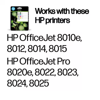 HP 912 4vnt. juoda/cianas/magenta/geltona originalios rašalo kasetės