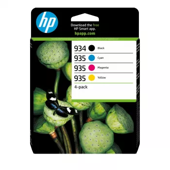 HP 934 juoda / 935 žydra, purpurinė, geltona 4 vnt. originalios rašalo kasetės