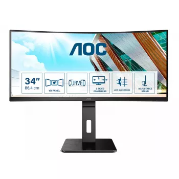 AOC P2 CU34P2A monitorius 86,4 cm (34 colių) 3440 x 1440 pikselių Quad HD LED juodas