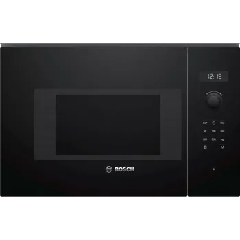 Įmontuojama solo mikrobangų krosnelė Bosch Serie 6 BFL524MB0 – 800 W, 20 L, grilis, lietiminis ir sukamasis valdymas, juoda