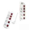 Prailginimo laidas LogiLink LPS252 1,5 m 4 AC lizdai Baltas