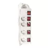 Prailginimo laidas LogiLink LPS252 1,5 m 4 AC lizdai Baltas