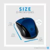 HP Wireless Mouse 220 (Lumiere Blue), ambidekstrinė, belaidė RF, mėlyna