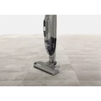 Bosch Serie 2 BBHF214G 2-in-1 lazdelinis dulkių siurblys / elektrinis šepetys, akumuliatorinis, sausam valymui, be maišelio, pilka
