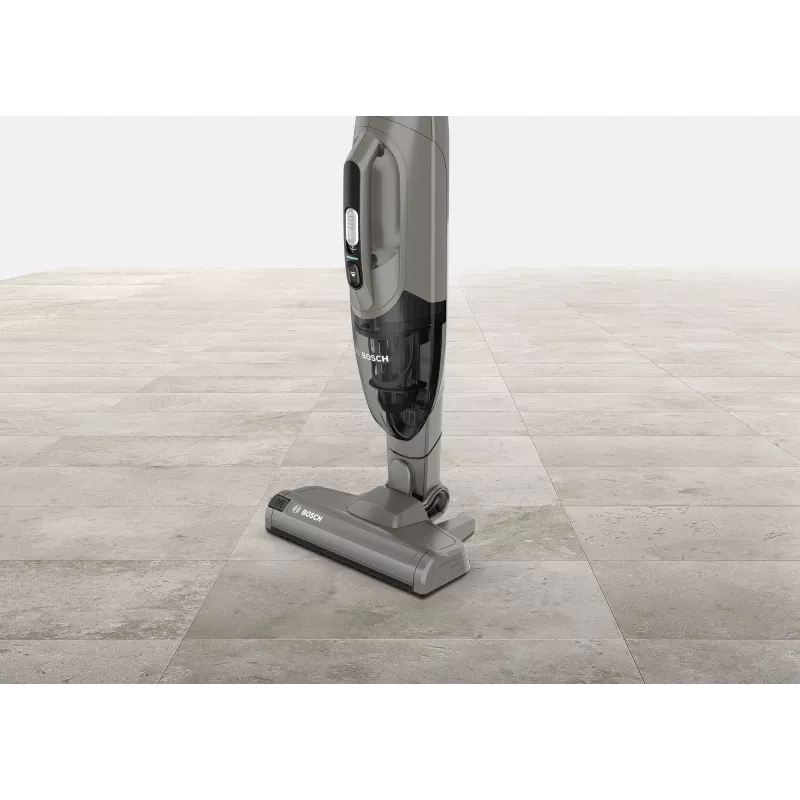 Bosch Serie 2 BBHF214G 2-in-1 lazdelinis dulkių siurblys / elektrinis šepetys, akumuliatorinis, sausam valymui, be maišelio, pilka