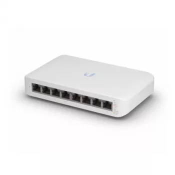 Valdomas jungiklis UBIQUITI UniFi Switch Lite 8 PoE L2, 8x Gigabit, 4x PoE+ (30W/port), 54V DC, 60W sąnaudos
