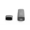 DIGITUS DA-70886 Kortelių skaitytuvas su USB šakotuvu (USB-C + USB 3.0) 1x SD, 1x MicroSD, 1x USB 3.0, pilka