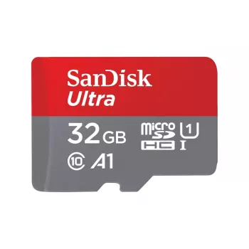 SanDisk 32GB Ultra microSDHC UHS-I atminties kortelė su adapteriu - 98 MB/s, C10, U1, Full HD, A1