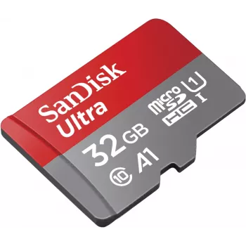 SanDisk 32GB Ultra microSDHC UHS-I atminties kortelė su adapteriu - 98 MB/s, C10, U1, Full HD, A1