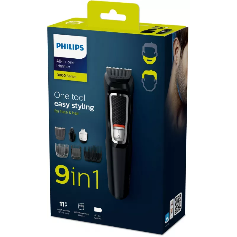 Daugiafunkcis kirpimo ir priežiūros prietaisas Philips MULTIGROOM Series 3000 9-in-1 MG3740/15