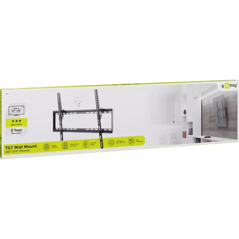TV laikiklis Wentronic 49741, 177,8 cm (70 col.), juodas
