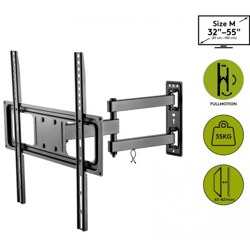 Goobay TV sieninis laikiklis Basic FULLMOTION M 35 kg 32-55 coliai