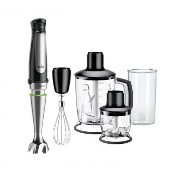 Braun MultiQuick 7 MQ 7045X 1.25 L Panardinis blenderis 1000 W Juoda, Nerūdijantis plienas