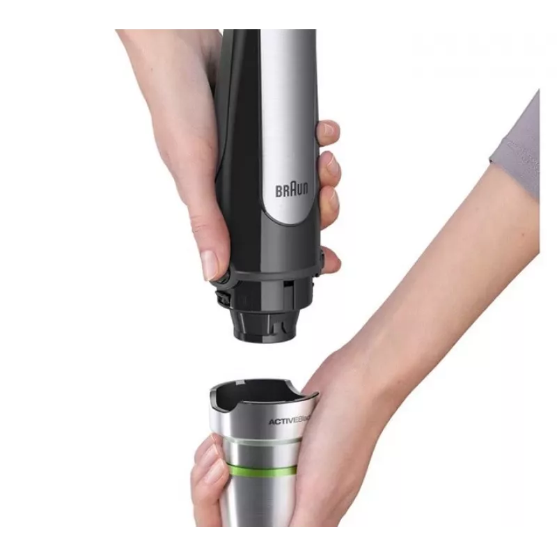 Braun MultiQuick 7 MQ 7045X 1.25 L Panardinis blenderis 1000 W Juoda, Nerūdijantis plienas
