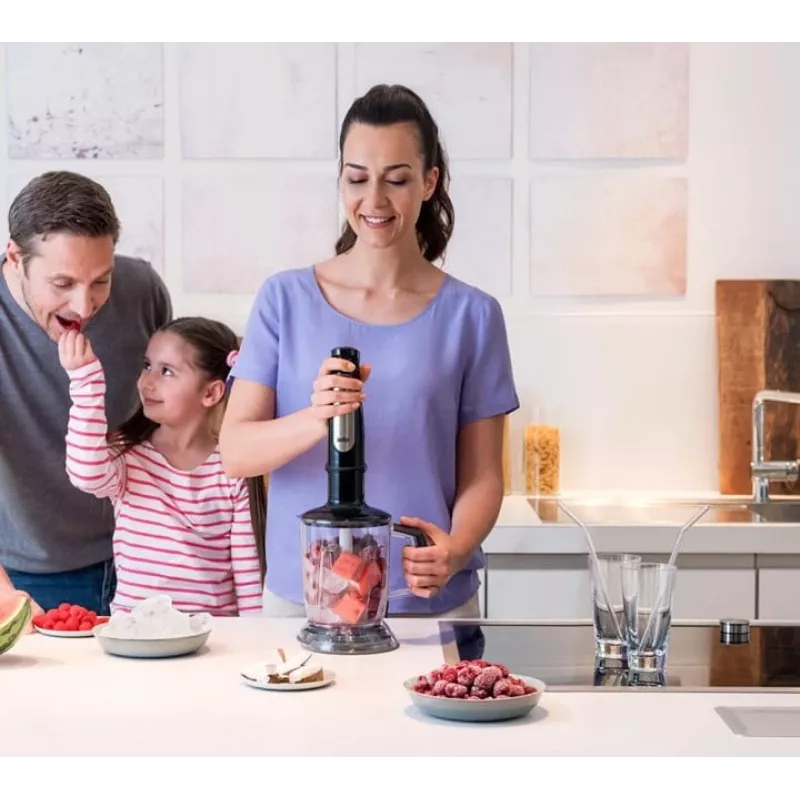 Braun MultiQuick 7 MQ 7045X 1.25 L Panardinis blenderis 1000 W Juoda, Nerūdijantis plienas