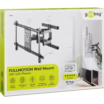 Goobay TV sieninis laikiklis Pro FULLMOTION (XL) 60 kg 43-100 col.