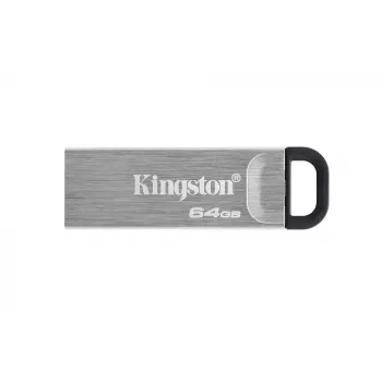Kingston DataTraveler Kyson 64GB USB atmintukas, USB 3.2 Gen 1, 200 MB/s, sidabrinis