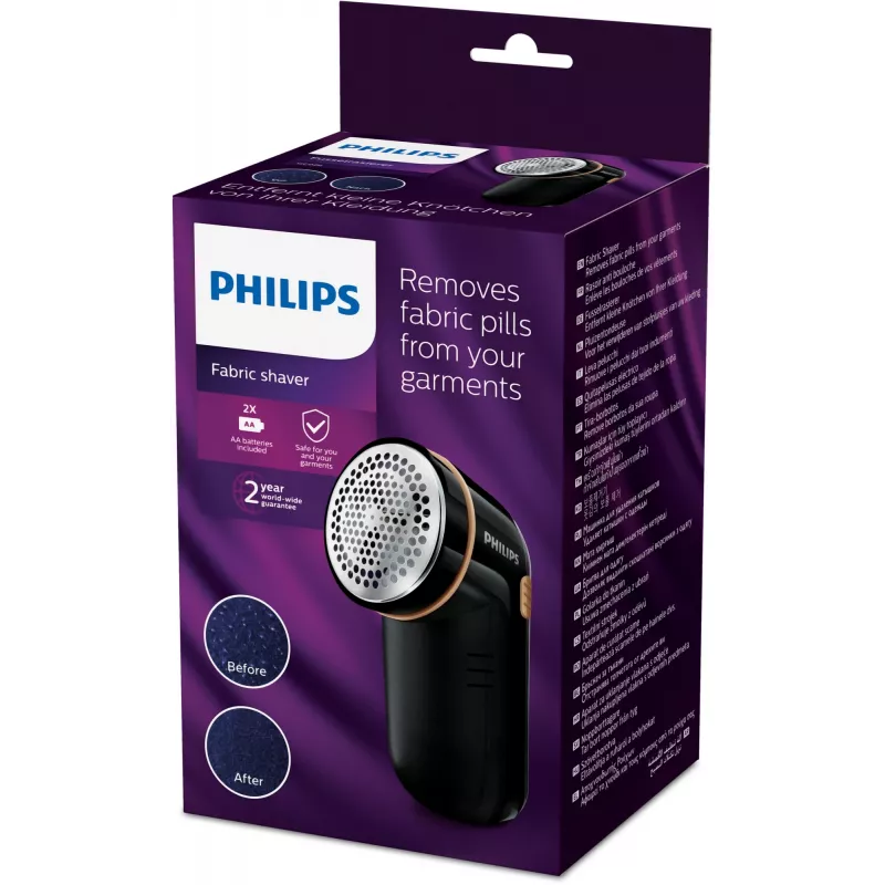Philips GC026/80 audinių skutiklis, juodas, šarminė AA baterija, 123 mm x 80 mm x 58 mm