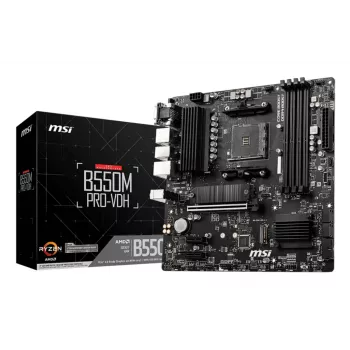 MSI B550M PRO-VDH pagrindinė plokštė AMD B550 Socket AM4 micro ATX