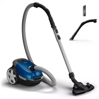 Cilindrinis dulkių siurblys Philips XD3110/09 – 900 W, 3 L dulkių maišas, HEPA filtras, teleskopinis metalinis vamzdis