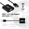 CLUB3D CAC-1302 vaizdo kabelio adapteris 0,5 m HDMI A tipo (standartinis) – VGA (D-Sub) juodas