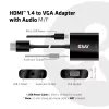 CLUB3D CAC-1302 vaizdo kabelio adapteris 0,5 m HDMI A tipo (standartinis) – VGA (D-Sub) juodas