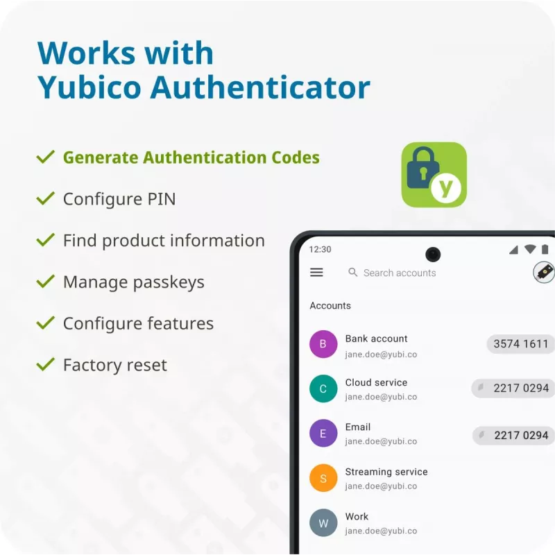 YUBICO YubiKey 5C NFC – USB-C saugos raktas su NFC