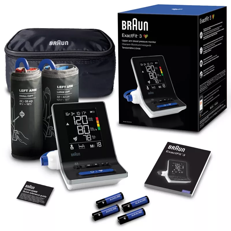 Braun ExactFit 3 automatinis viršutinės peties kraujospūdžio matuoklis, 2 vartotojai