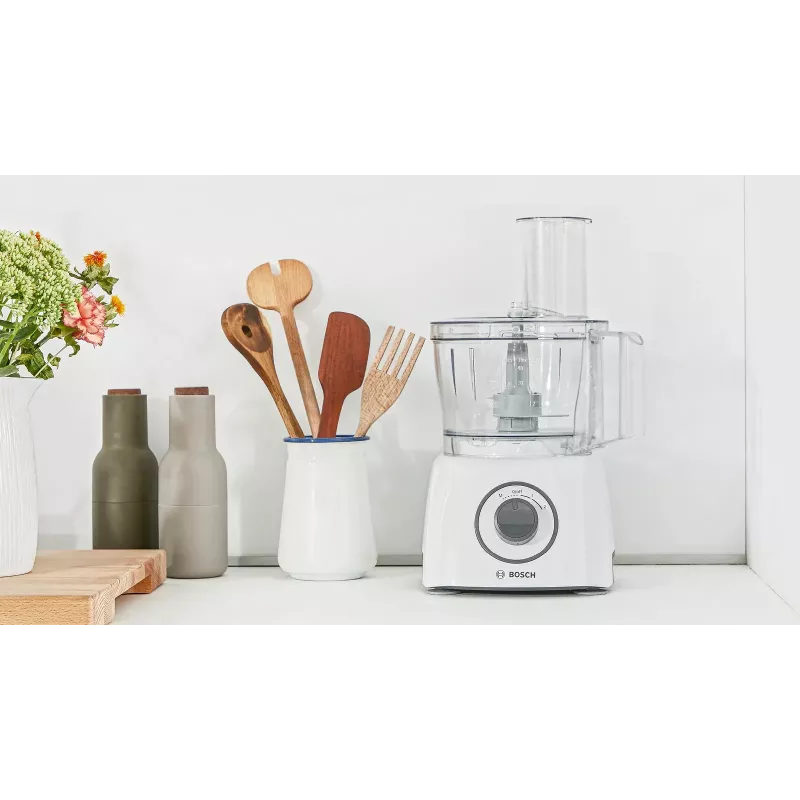 Virtuvinis kombainas Bosch MCM3100W — 800 W, 2.3 L dubuo, 2 greičiai, turbo, baltas