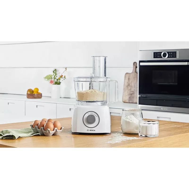 Virtuvinis kombainas Bosch MCM3100W — 800 W, 2.3 L dubuo, 2 greičiai, turbo, baltas