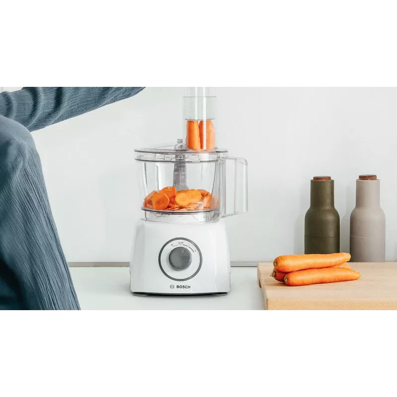 Virtuvinis kombainas Bosch MCM3100W — 800 W, 2.3 L dubuo, 2 greičiai, turbo, baltas