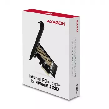AXAGON ECO PCEM2-N PCI-E NVMe M.2 adapteris vidinis PCI-Express x4, skirtas NVMe M.2 SSD disko prijungimui prie kompiuterio