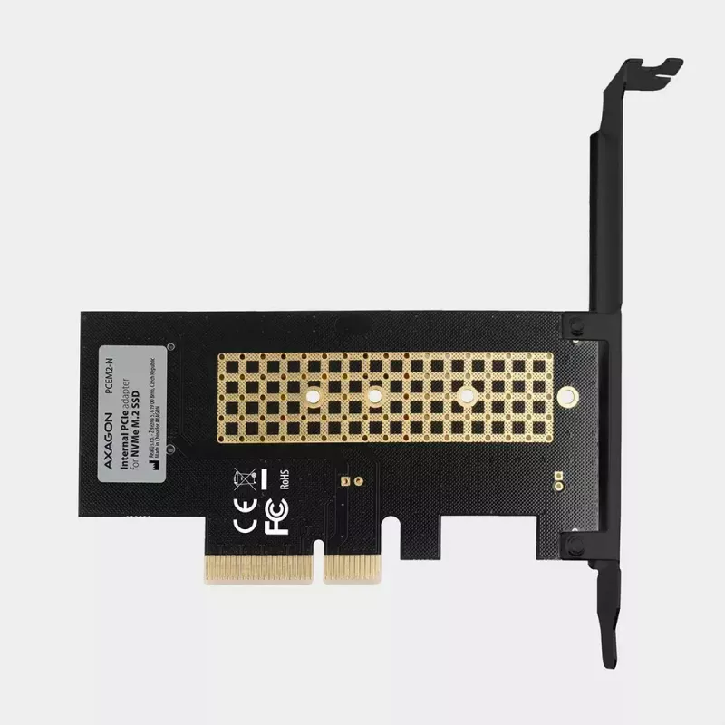 AXAGON ECO PCEM2-N PCI-E NVMe M.2 adapteris vidinis PCI-Express x4, skirtas NVMe M.2 SSD disko prijungimui prie kompiuterio