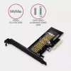 AXAGON ECO PCEM2-N PCI-E NVMe M.2 adapteris vidinis PCI-Express x4, skirtas NVMe M.2 SSD disko prijungimui prie kompiuterio