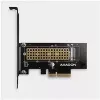 AXAGON ECO PCEM2-N PCI-E NVMe M.2 adapteris vidinis PCI-Express x4, skirtas NVMe M.2 SSD disko prijungimui prie kompiuterio