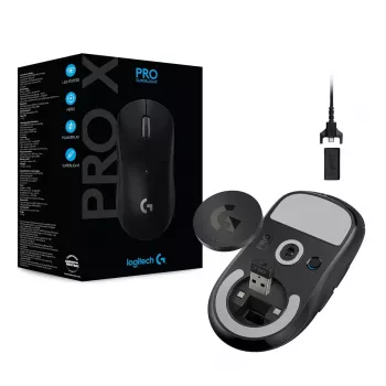 LOGITECH G PRO X SUPERLIGHT Wireless – žaidimų pelė, 63 g, HERO jutiklis, juoda