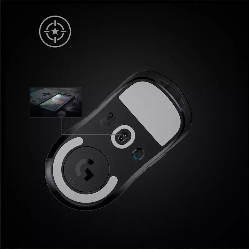 LOGITECH G PRO X SUPERLIGHT Wireless – žaidimų pelė, 63 g, HERO jutiklis, juoda
