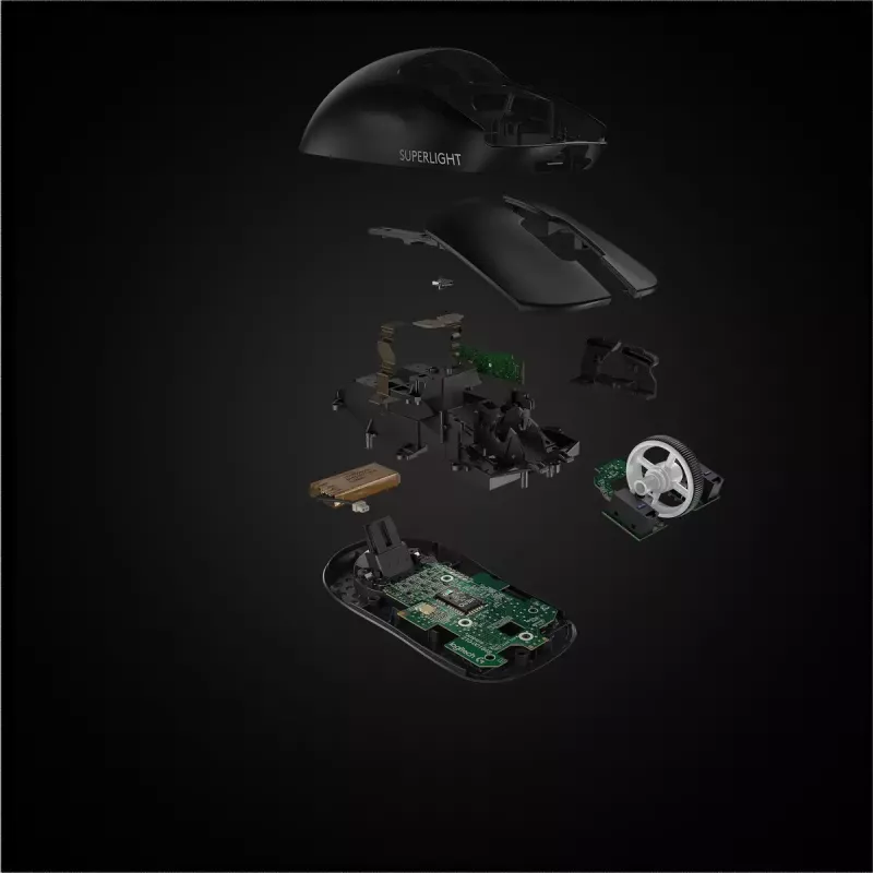 LOGITECH G PRO X SUPERLIGHT Wireless – žaidimų pelė, 63 g, HERO jutiklis, juoda