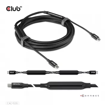CLUB3D USB 3.2 Gen2 aktyvus bi-kryptinis laidas Type-C į Type-C 8K60Hz M/M 5m