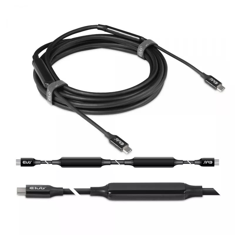 CLUB3D USB 3.2 Gen2 aktyvus bi-kryptinis laidas Type-C į Type-C 8K60Hz M/M 5m